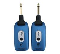 Fuhjythy 2.4GHz Wireless Guitar System Rechargeable Audio Wireless Transmitter Receiver for Electric Guitar Bass -Blue