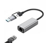 Fuhjythy 2.5G Ethernet Gigabit Adapter USB 3.0 Type C toRJ45 2500Mbps Ethernet Adapter LAN Card Hub forWin 7/8/10/11