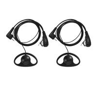 Fuhjythy (2 Pack 2Pin Advanced D Shape Clip-Ear Ptt Headset Earpiece Mic 2 Way Radios Gp88S Gp300 Gp68 Gp2000 Gp88 Gp3188 Cp040 Cp1200 A8 A6 A10 A12