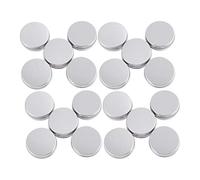 Fuhjythy 20 x Empty Cosmetics Pot Lip Balm Aluminum Jar Container Screw Cap 15ml