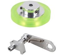 Fuhjythy 200mm Aluminum Polyurethane Industrial Encoder Wheel Measuring Wheel with Type 20mm Aluminum Encoder Mounting Bracket