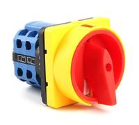 Fuhjythy 20A Off-ON 4 Poles Disconnect Isolator Switches LW26GS CA10 48X48mm Padlock Rotary Cam Switch