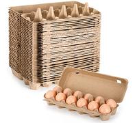 Fuhjythy 20PCS Cardboard Egg Cartons Blank Paper Pulp Egg Cartons One Dozen Egg Cartons Container Empty Egg Tray Pulp Egg Holder