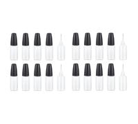 Fuhjythy 20Pcs Precision Tip Applicator Bottles, 10Ml/0.34Oz Dispensing Needle Bottle PET Empty Glue Bottle with Sealing Cap Easy Install Easy to Use