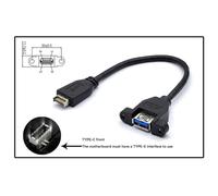 Fuhjythy 20Pin TYPE-E to USB 3.2 GEN2 Extension Cable USB3.2 TYPE-A Connector TYPE-C Front Panel Extension Cable TYPE-E to USB A Female Data Cable 60cm