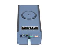Fuhjythy 21X18650 Battery Storage Box LED Light PD Quick QC3.0 Charge 18650 Battery Power Bank Case Shell 15W Wireless Charging A