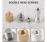 Fuhjythy 22Pack Camera Screw Adapter 1/4 to 1/4 Screw 1/4 to 3/8 Tripod Screw Adapter Converter Brass Screw Adapter Spigot Screw Mount Set for Camera Tripod Monopod Ballhead Flash Light