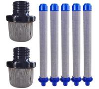 Fuhjythy 2PCS 288716 3/4 Replacement Inlet Strainer with 5PCS 288749 60Mesh SG2/SG3 Sprayer Filters for Airless Paint Sprayers