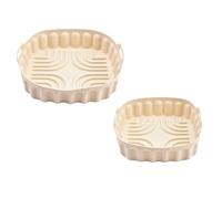 Fuhjythy 2PCS Air Fryer Silicone Baking Tray Reusable Square Air Fryer Pan Silicone Mold Microwave Pads Baking Mat Pot Tray, High Guality B