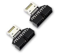 Fuhjythy 2Pcs Computer Motherboard USB3.2 Type-E 20Pin to USB 19P Chassis Front USB Type A Type C Extension Adapter