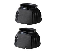Fuhjythy 2Pcs Rubber Bell Boots Overreach Horse Boots Soft Equine Boots Protective Gear Accessories for Training Equipment XL