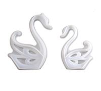 Fuhjythy 2PCS Swan Ornament Silicone Mould Epoxy Resin Mold Desktop Swan Decorative Ornament Mirror Silicone Mould Gypsum Mold Easy Install Easy to Use