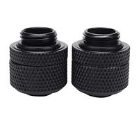 Fuhjythy 2Pcs Water Cooling Fittings G1/4 External Thread Pagoda for 9.5X12.7Mm Soft Tube Computer Cooling System Connector Black
