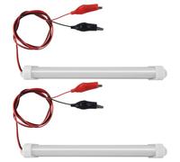 Fuhjythy 2x 12V Car LED SMD Interior Light Bar Tube Strip Lamp Van Boat Caravan Motorhome Cold White