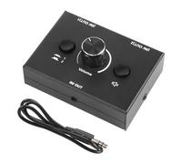 Fuhjythy 3.5mm Audio Switcher, 2 Input 1 Output/1 Input 2 Output Audio Splitter Switcher, Audio Switcher Box, One-Key Mute Button