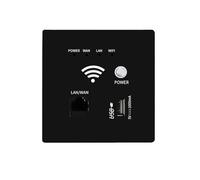 Fuhjythy 300Mbps 2.4Ghz WIFI Router Wireless WiFi Socket RJ45 AP Relay Smart USB Socket Panel Embedded Wall WIFI Router B