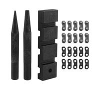 Fuhjythy 3PCS Pocket Chainsaw Breaker Chain Saw Repairing Mending Tool Set Spare Parts with 10 Sets 0.325in Chainsaw Chain Joiner Link Repair