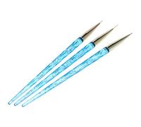 Fuhjythy 3Pcs/Set Nail Art Crystal Handle French Flower Design Lines Liner Grid Painting Drawing Brushes Uv Gel Pen Manicure Tools