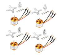 Fuhjythy 4 Pcs 2212 2200KV Brushless Motor with Mounts 6T for DIY RC Aircraft Plane Multi-Copter Quadcopter Drone Spare Parts