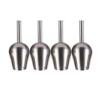 Fuhjythy 4 Pieces Multi-Purpose Kitchen Scoops Ice Scoop Bath Scoops, Food Candy Sugar Scoop for Kitchen Bar Party Wedding (9 Inches, Stainless Steel)