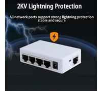 Fuhjythy 4 Port POE Extender 100Mbps 1 in 4 Out 250 Meters Network Switch Repeater IEEE802.3af/At for PoE Switch NVR IP Camera