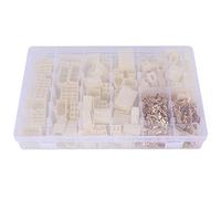 Fuhjythy 400Pcs 6.3mm 1 2 3 4 6 8 9 Pin Electrical Automotive Wire Connector Male Female Socket Plug and Pin Header Crimp Wire Terminals Kit for Motorcycle Bike Car Boats