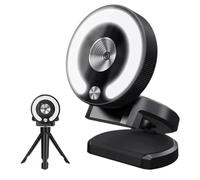 Fuhjythy 4K Webcam HD Mini Camera with Fill Light Laptop PC Computer Live Broadcast Camera Video Web Camera Microphone Webcast