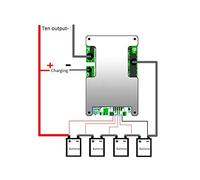 Fuhjythy 4S 12V 100A Lithium Battery Charger Protection Board with Power Battery Balance Enhance PCB Protection Board