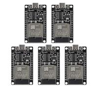 Fuhjythy 5 PCS ESP32 WROOM-32 Development Board Type-C CH340C Ultra-Low Power Consumption Dual Core Wireless Module