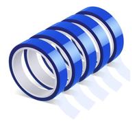 Fuhjythy 5 Rolls Heat Tape 20mm X 30m (98ft) Sublimation Tape, Heat Transfer Tape for Sublimation Printer Electronic