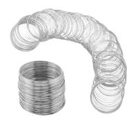 Fuhjythy 500 Loops Beading Jewelry Wire 22 Gauge Steel Memory Wire Bracelets Bulk Silver Cuff Bangle Findings for Jewelry Making