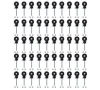 Fuhjythy 50pcs Flat Nut Insulators Electric Fence Insulators Threaded Electric Fence Insulation Spiral Insulators for Livestock