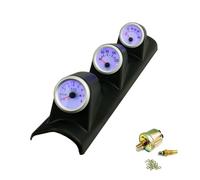 Fuhjythy 52mm Triple Gauge Kit Tachometer Water Temperature Gauge Oil Pressure Gauge with Sensor, Left Hand Drive