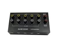 Fuhjythy 5CH Microphone Expander 5 Channel 6.5mm Microphone Mixer Rechargeable Microphone Expander
