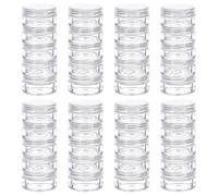 Fuhjythy 5G/5ML Stackable Round Plastic Containers 8 Column(5 Layer/Column) Bead Storage Jars for Seed Beads Diamond Drills