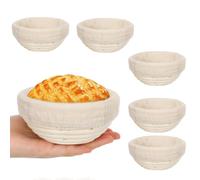 Fuhjythy 5Inch Banneton Bread Proofing Basket Round Dough Sourdough Proofing Basket Dough Proofing Bowls with Removable Liner