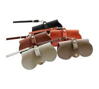 Fuhjythy 5Pcs Soft Leather Sunglasses Bag,Glasses Pouch Carrying Organizer Eyeglass Case with Wrist Strap Slim Sunglasses Pouch Easy to Use 15x8cm
