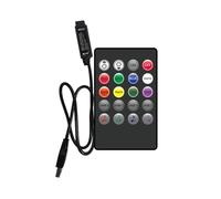Fuhjythy 5V Music RGB Controler 20 Music Keys IR Controller USB Remote USB Control 20Key RGB Controlle IR Wireless Music Sync Light Dimmer for Led Lights Strips