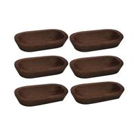Fuhjythy 6 Pcs Wooden Dough Bowls for Candle Making Wood Dough Bowls Bulk for Decor Hand Carved Wood Decorations for Food Bread