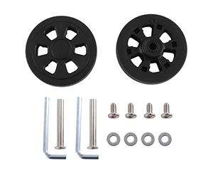 Fuhjythy 60mmx15mm Luggage Wheels Replacement Suitcase Replacement Wheels Luggage Suitcase Replacement Wear Environmental Protection PU Black Pair