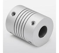 Fuhjythy 6mm to 8mm Shaft Coupling 25mm Length 18mm Diameter Stepper Motor Coupler Aluminum Alloy Joint Connector for 3D Printer CNC Machine DIY Encoder