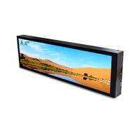Fuhjythy 8.8 Inch -Compatible Touch Long Wide Monitor with Case PC Temperature Display PC Sensor Panel Display Monitor