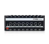 Fuhjythy 8-Channel Monitor Stereo/Mono Switch Headphone Amplifier Ultra-Low Noise Mixer Headphone Amplifier Signal Distributor