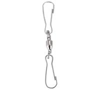 Fuhjythy 8 Pack Double Clip Swivel Hooks for Wind Spinners, Windsock, Bird Feeders, Wind Chimes Crystal Twisters Party