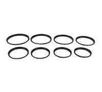 Fuhjythy 8 Pieces Step-Up Adapter Ring Set,Includes 49-52mm, 52-55mm, 55-58mm, 58-62mm, 62-67mm, 67-72mm, 72-77mm, 77-82mm-Black