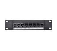 Fuhjythy 8 Port Straight-Through CAT6 Patch Panel RJ45 Network Cable Adapter Jack Ethernet Distribution Frame