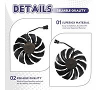 Fuhjythy 88mm GPU Cooler Graphics Card Fan for REDEON AORUS RX580/570 GV-RX570 AORUS GV-RX580AORUS(1 Counterclockwise)