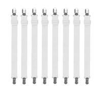 Fuhjythy 8pcs/Set Elastic Sheet Clips Double End Clips Fixed Suspender Sheet Fasteners Adjustable Length 35-70