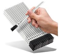 Fuhjythy Acid Brushes - 3/8 Inch Horsehair Acid Flux Brushes, Disposable Glue Brushes for Woodworking, Acid Flux Brushes 48 Count