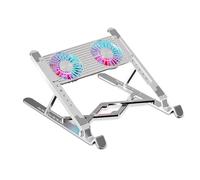 Fuhjythy Adjustable Laptop Cooler Base Stand Cooling Fan Pad Folding Aluminum Notebook Support with Cooler Portable